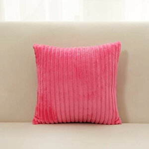 クッションカバー 43x43cm 北欧風 2枚セット おしゃれ シンプル コーデュロイ 無地 ストライプ モノトーン ナチュラル モダン アクセント ファスナー インテリア