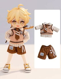 オビツ11cm用男の子制服セット シャツ+ネクタイ+ウエストコート+パンツ ドール服 学ラン 1/12スケール対応 送料無料