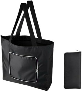 エコバッグ 折り畳み 大容量 ファスナー付き 肩掛け 防水 耐重量18kg 通勤 ショッピング 旅行 送料無料