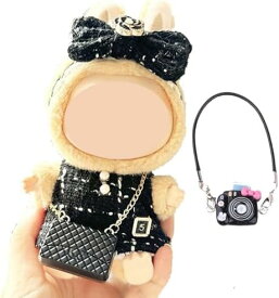 17cmドール服セット シャネル風ドレス ブラックカメラアクセサリー 17-15cm対応 子ども用 おしゃれ シンプル 耐久性 高品質 送料無料