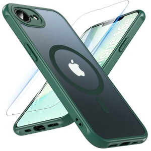 iPhone16eケース 2025 MagSafe対応 ガラスフィルム付き 耐衝撃 半透明 ストラップホール 指紋防止 高品質 メンズレディース対応 通勤・旅行・ビジネスシーンに最適