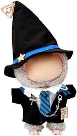 ラブブ用着せ替えセット 17cm人形服 シャツ ローブ ネクタイ 帽子 かわいい 漫画 魔法アカデミー風 コスプレ コスチューム 着せ替え ぬいぐるみ用 おしゃれ シンプル 多機能