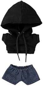 15cmぬいぐるみ用パーカー・デニムパンツセット 防水加工 シンプル レッド 軽量 大人用 おしゃれ 通販送料無料