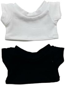10cm・15cm・20cm対応 ぬいぐるみ用Tシャツ2枚セット おしゃれ シンプル レディース向け キッズ用 通園・おもちゃ 送料無料