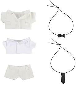 15cm用スーツセット ジャケット ワイシャツ ネクタイ 蝶ネクタイ ぬいぐるみ服 おしゃれ シンプル 高品質 大人用 プレゼント 通販