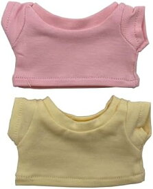 10cm・15cm・20cm対応 ぬいぐるみ用Tシャツ2枚セット おしゃれ シンプル レディース向け キッズ用 通園・おもちゃ 送料無料
