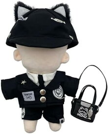 20cmぬいぐるみ用ストリート風5点セット シンプルモノトーン ホワイト