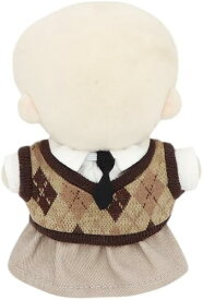 10cmぬいぐるみ用かわいい制服 女子ブラウン プレゼント 推し活 応援グッズ シーンに合わせて着せ替え可能