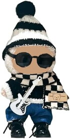 ラブブ17cm着せ替え服冬服スーツ7点セットぬいぐるみ服人形服ドール服ラブブ服可愛い冬2色(茶)