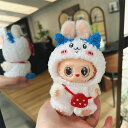 Labubu服 ラブブ服 ラブブぬいぐるみ 対応ラブーのぬいぐるみ ラブブ 服手作り デニムオーバーオール＆帽子セット手工…