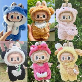 Labubu 服 15cm 17cm ラブブ服 ラブブぬいぐるみ 対応ラブーのぬいぐるみ ラブブ 服手作り デニムオーバーオール＆帽子セット手工製作 アクセサリー かわいい ドール服