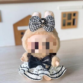 Labubu服 ラブブ服 ラブブぬいぐるみ 対応ラブーのぬいぐるみ ラブブ 服手作り デニムオーバーオール＆帽子セット手工製作 アクセサリー かわいい ドール服 Labubu 服 Labubu 服 POPMART LABUBU ラブブ 着せ替えワンピース 17cm ぬいぐるみ用 ハンドメイド 手作り