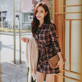 楽天市場 チェック ワンピース サイズ S M L S レディースファッション の通販