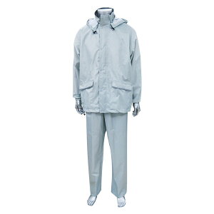 【送料込】 透湿レインスーツ Z2300 シルバーM