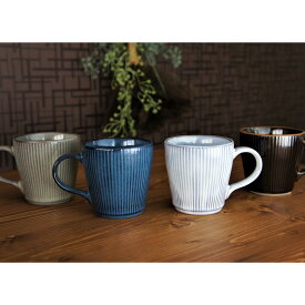 直売　マグカップ　窯元直送　美濃焼　藍色　ブルー　とくさ　持ちやすい　珈琲　コーヒータイム　お茶　普段使い　青　青色　和風　磁器