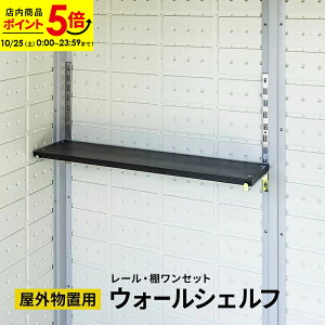 【ポイント5倍★10/25 0:00〜23:59】ウォールシェルフ 大型物置用 屋外物置用 軽量 組立て式 収納 おしゃれ 庭 DIY 簡易