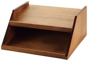 木製 カトラリーボックス用台 2段4列 茶 業務用 1151450