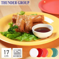 Thunder Group リムプレート 直径16.7cm 丈夫な業務用 メラミン食器 中皿 取り皿 シンプル 割れにくい 食…