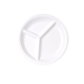 Thunder Group 仕切り皿 直径26.1cm 丈夫な業務用 メラミン食器 三つ仕切りプレート ワンプレート シンプル 割れにくい 食洗機対応 全5色