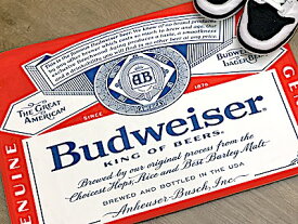 アメリカン雑貨 Budweiser 玄関マット バドワイザー フロアマット カーペット ラグ キッチン バス パブ バーグッズ 店舗 ガレージ ディスプレイ BEER ビール