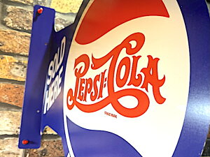 PEPSI COLA �O�b�Y �A�����J���G�� Flange Sign �y�v�V�R�[�� ���^���T�C�� �X�� �K���[�W �f�B�X�v���C �Ŕ�