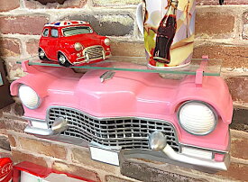 アメリカン雑貨 ユニーク雑貨 オールディーズ CAR HEAD シェルフ PINK CAR テーブル ラック ディスプレイラック 壁掛け アメ車