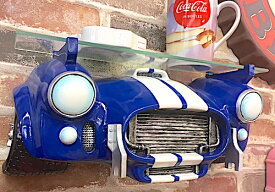 アメリカン雑貨 ユニーク雑貨 オールディーズ CAR HEAD シェルフ BLUE CAR テーブル ラック ディスプレイラック 壁掛け アメ車