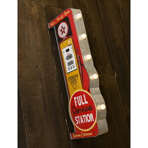 AJG Cg Ɩ American Classic LED Sign AJNVbN Full Service Station ԐڏƖ puObY o[ObY Ǌ| X K[W fBXvC