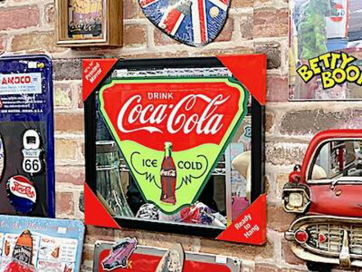 楽天市場】コカコーラ グッズ アメリカン雑貨 Coca Cola パブミラー 鏡 