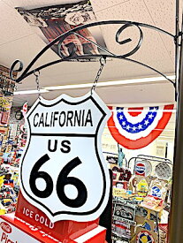 ROUTE66 グッズ アメリカン雑貨 California Road Sign Double Sided ルート66 看板 ポスター 店舗 ガレージ ディスプレイ パブ バー グッズ