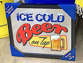 アメリカン雑貨 パブミラー 鏡 ICE COLD ガレージミラー BEER ビール 看板 パブ バー グッズ 店舗 ガレージ ディスプレイ