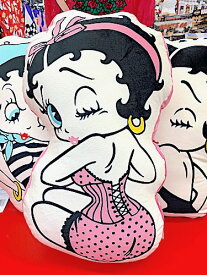 ベティちゃん グッズ アメリカン雑貨 ダイカットクッション Betty Boop PINK ぬいぐるみ 抱き枕 ギフト プレゼント ベティーちゃん ベティー・ブープ