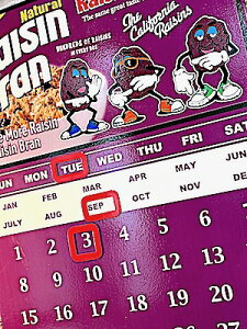 �J���t�H���j�A���[�Y�� �O�b�Y �A�����J���G�� METAL PERPETUAL CALENDAT ���N�J�����_�[ CALIFORNIA RAISINS ���^���T�C�� �Ŕ� �p�u �o�[ �O�b�Y �X�� �K���[�W �f�B�X�v���C