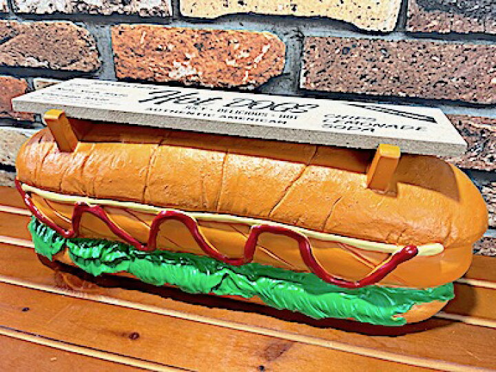 楽天市場】アメリカン雑貨 ユニーク雑貨 RESIN SHELF HOT DOG シェルフ  