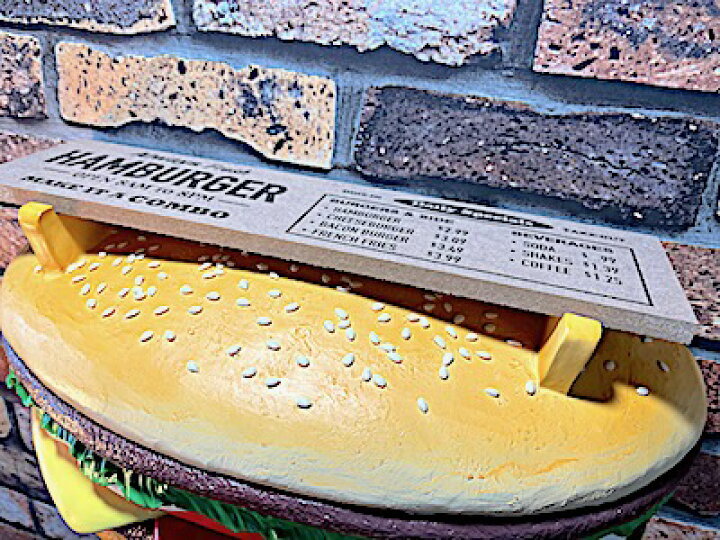 楽天市場】アメリカン雑貨 ユニーク雑貨 RESIN SHELF HAMBURGER 
