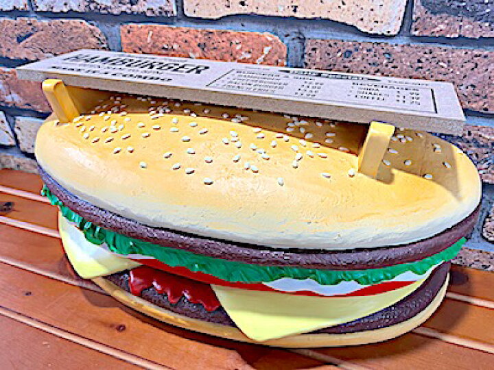 楽天市場】アメリカン雑貨 ユニーク雑貨 RESIN SHELF HAMBURGER 