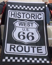 ルート66 アメリカン雑貨 ROUTE66 グッズ フラッグ 旗 HISTORIC タペストリー ポスター-LC0021