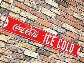 コカコーラ グッズ アメリカン雑貨 BIGエンボスメタルサイン Coca Cola ICE COLD メタルサイン パブ バー 店舗 ガレージ ディスプレイ 看板