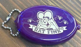 Rat Fink アメリカン雑貨 ラットフィンク グッズ ラバー製 コインケース ディープパープル 小銭入れ-ME0015