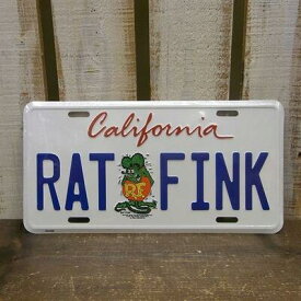 アメリカン雑貨 Rat Fink ラットフィンク グッズ カリフォルニア プレート ナンバープレート 看板-ME0053