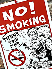 Rat Fink グッズ アメリカン雑貨 ラットフィンク プラスチックメッセージボード NO SMOKING ノースモーキング 禁煙 ポスター 看板 店舗 ガレージ ディスプレイ