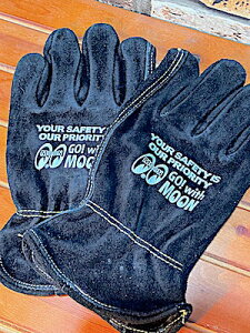 [ACY ObY AJG MOONEYES Leather Work Glove BLACK O[u  t@bV AEghA DIY Lv o[xL[ ƒ oCN c[O Mtg v[g