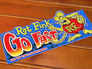 Rat Fink �O�b�Y �A�����J���G�� ���b�g�t�B���N Bumper Decal Go Fast �o���p�[�f�J�[�� �X�e�b�J�[ �J�[�p�i �J�[�X�e�b�J�[ �ԗp