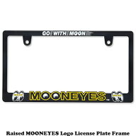 MOONEYES グッズ アメリカン雑貨 Raised MOONEYES ロゴ ライセンス プレート フレーム for JPN サイズ ム…