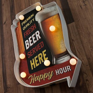 アメリカン雑貨 ライト 照明 アメリカンクラシック LED SIGN FRESH BEER アメリカンクラシック ビール 間接照明 パブグッズ バーグッズ 壁掛け 店舗 ガレージ ディスプレイ