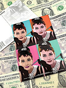 アメリカン雑貨 ポストカード Audrey Hepburn Eタイプ 絵はがき 手紙 ハガキ メッセージカード オードリーヘップバーン