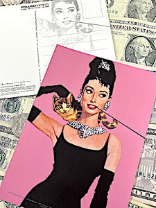 AJG |XgJ[h Audrey Hepburn F^Cv G͂ 莆 nKL bZ[WJ[h I[h[wbvo[