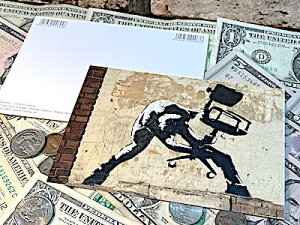 バンクシー ポストカード Banksy London Calling 絵はがき 手紙 ハガキ メッセージカード 絵画 壁画