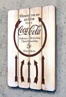 コカコーラ グッズ アメリカン雑貨 COCA COLA COKE WOOD SIGN ARROW 看板 ポスター