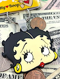 ベティちゃん グッズ アメリカン雑貨 Betty Boop ラバーキーホルダー 01 FACE キーチェーン バッグ 鍵 ファッション 小物 アクセント オシャレ